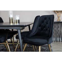 Produktbild för Gold Matbord med Velvet Deluxe Stolarna