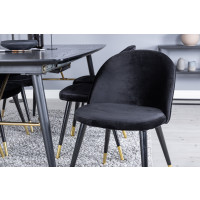 Produktbild för Gold Matbord med Velvet Stolarna