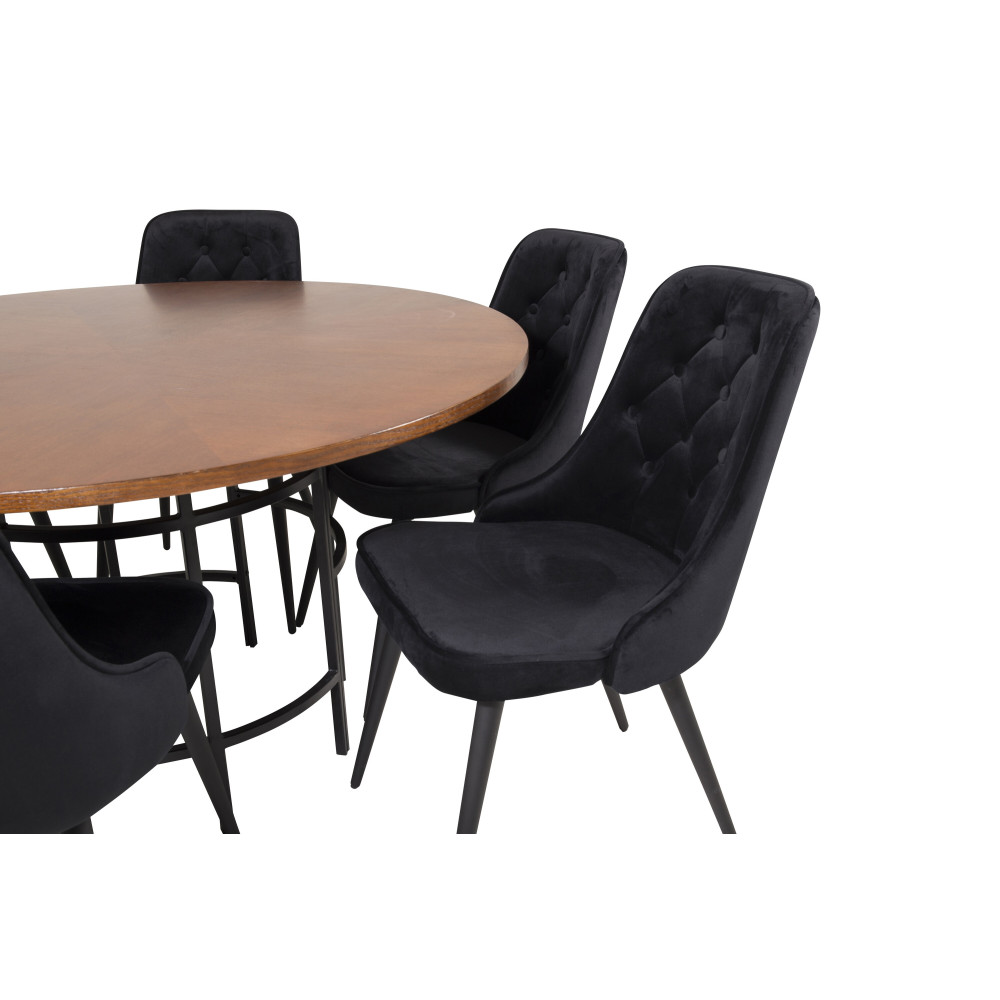 Produktbild för Copenhagen Matbord med Velvet Deluxe Stolarna