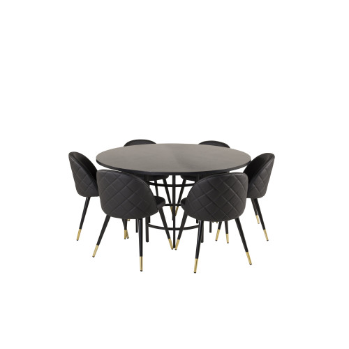 Venture Home Copenhagen Matbord med Velvet Stolarna