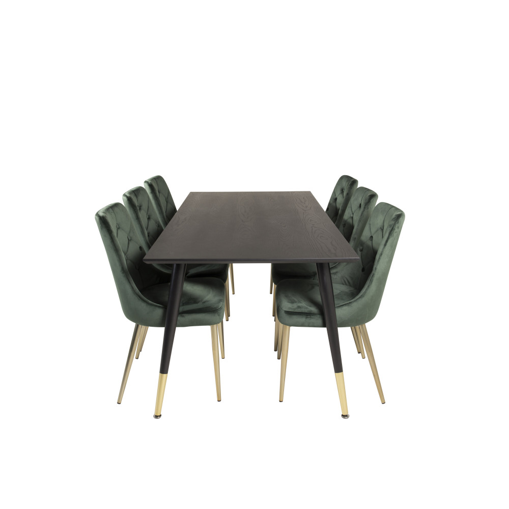 Produktbild för Dipp Matbord med Velvet Deluxe Stolarna
