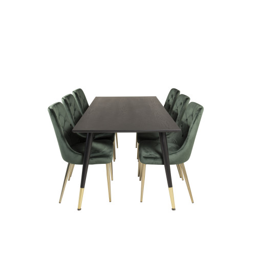 Venture Home Dipp Matbord med Velvet Deluxe Stolarna