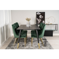 Produktbild för Dipp Matbord med Velvet Deluxe Stolarna