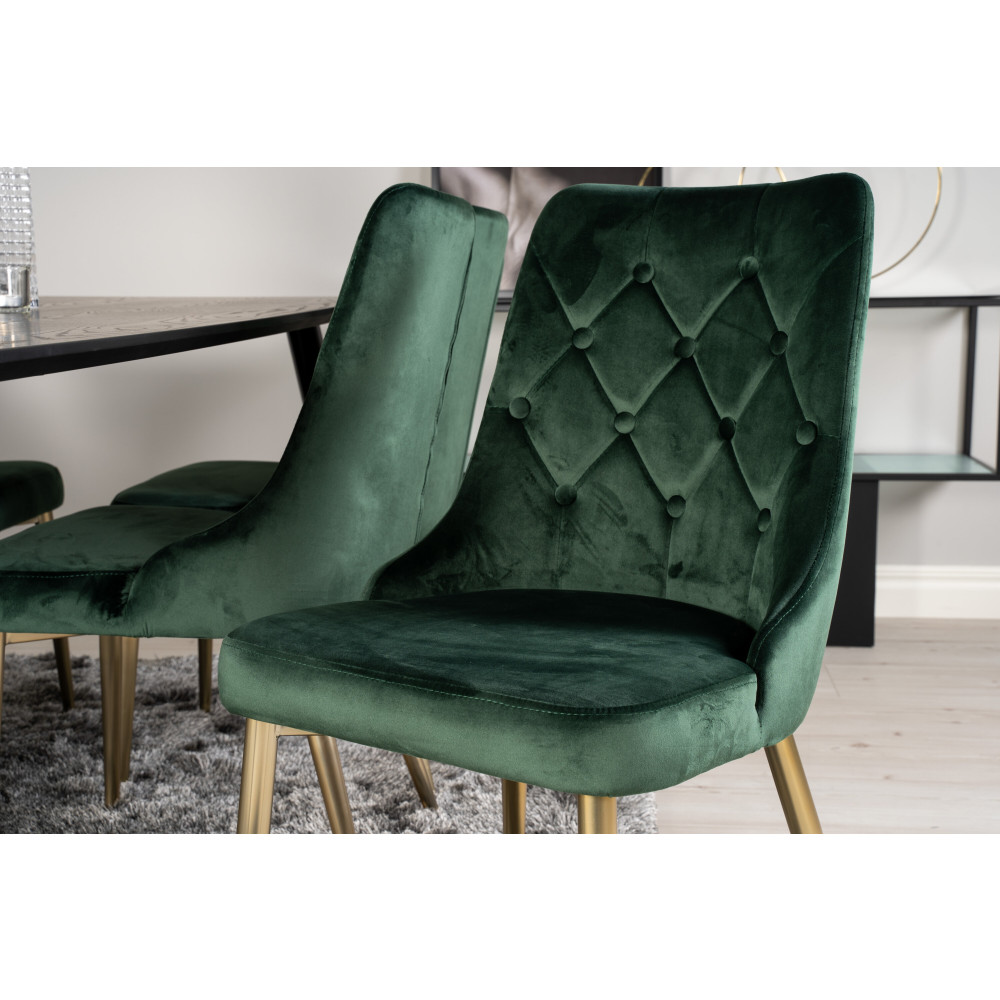 Produktbild för Dipp Matbord med Velvet Deluxe Stolarna