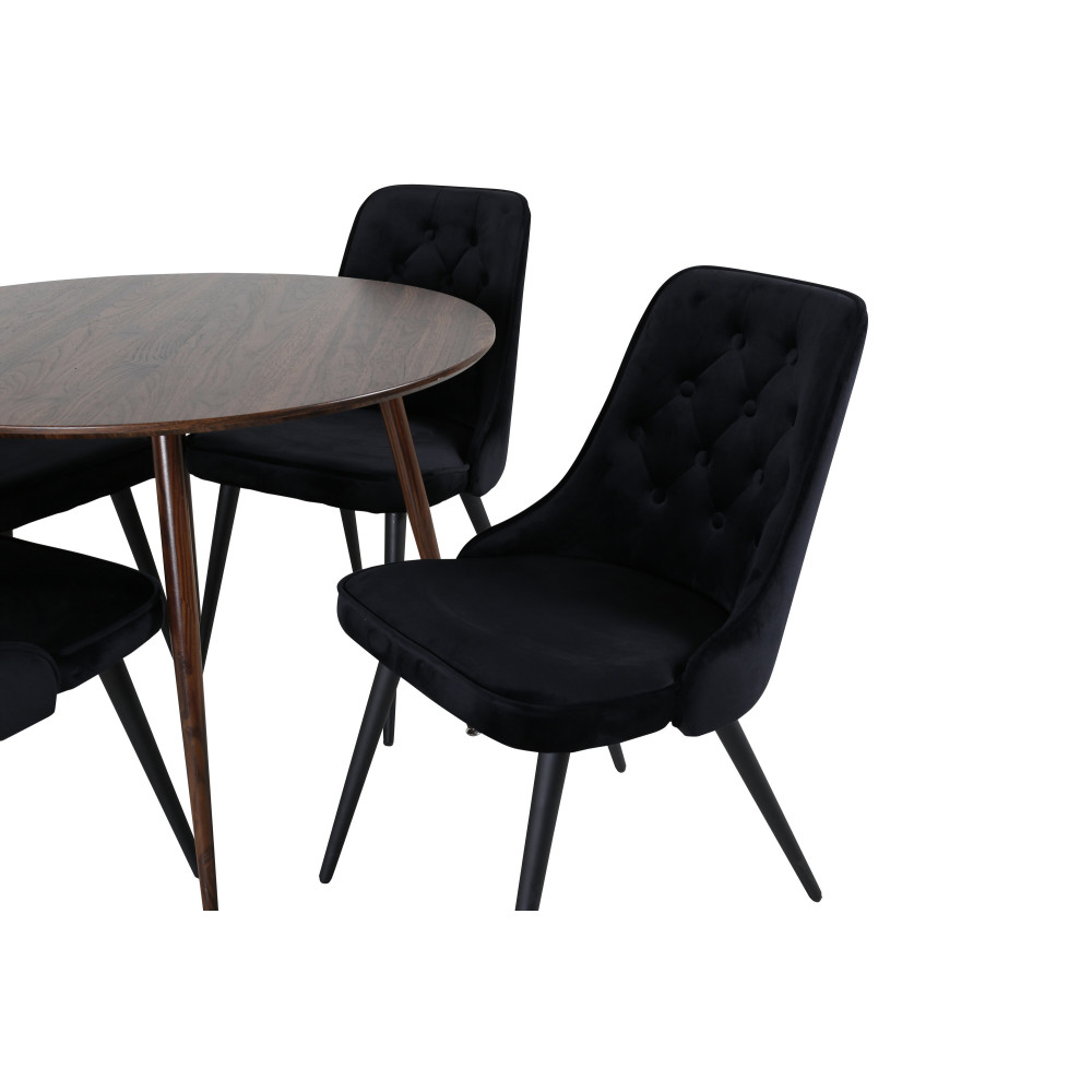 Produktbild för Plaza Matbord med Velvet Deluxe Stolarna