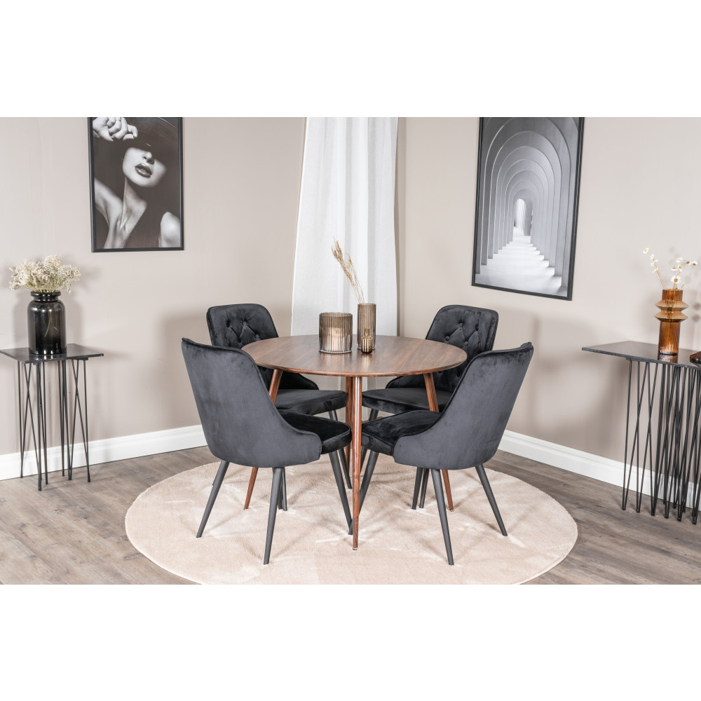 Produktbild för Plaza Matbord med Velvet Deluxe Stolarna