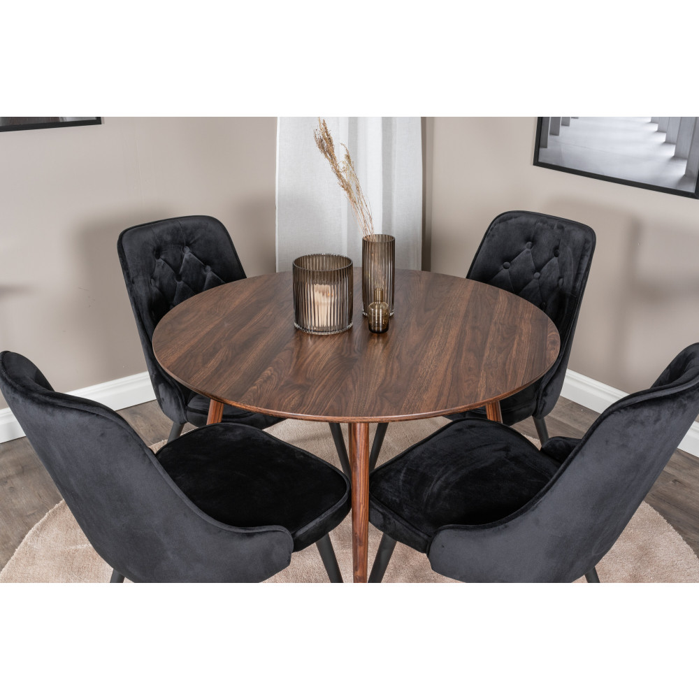 Produktbild för Plaza Matbord med Velvet Deluxe Stolarna