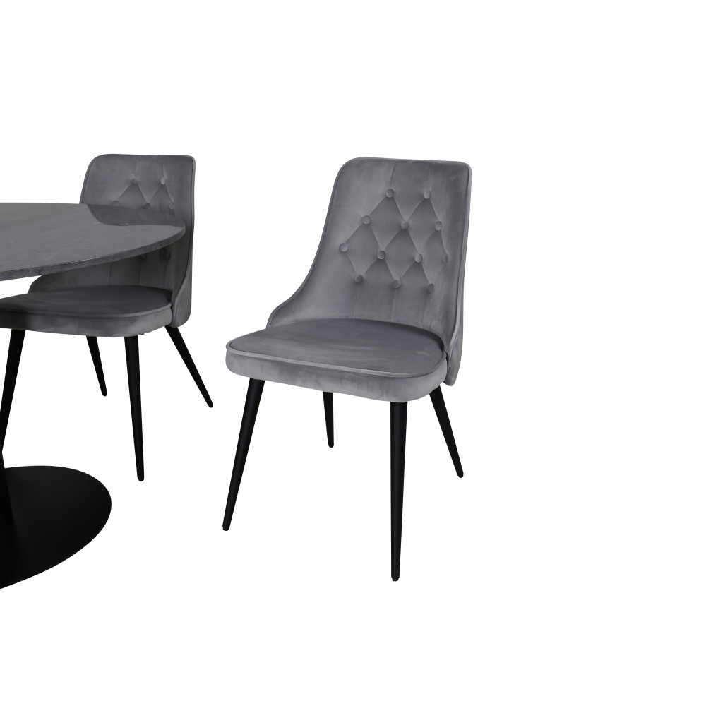 Produktbild för Estelle Matbord med Velvet Deluxe Stolarna