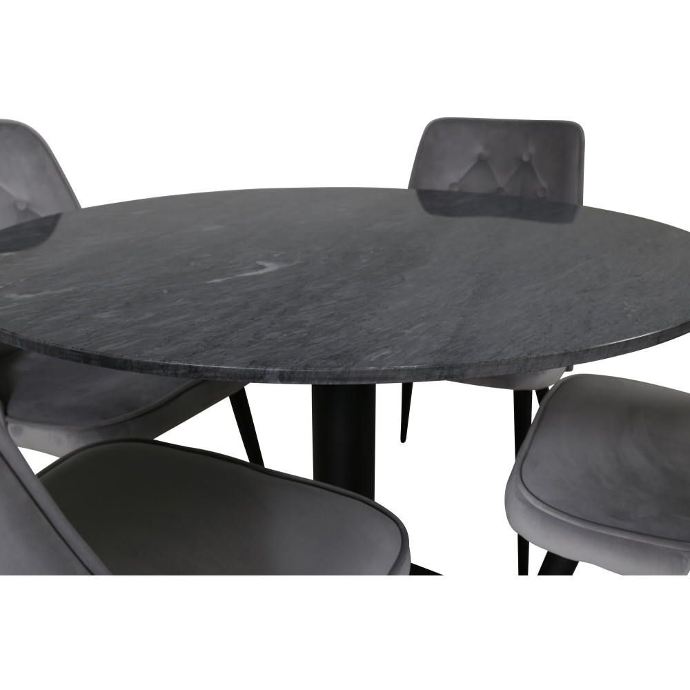 Produktbild för Estelle Matbord med Velvet Deluxe Stolarna