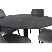 Produktbild för Estelle Matbord med Velvet Deluxe Stolarna
