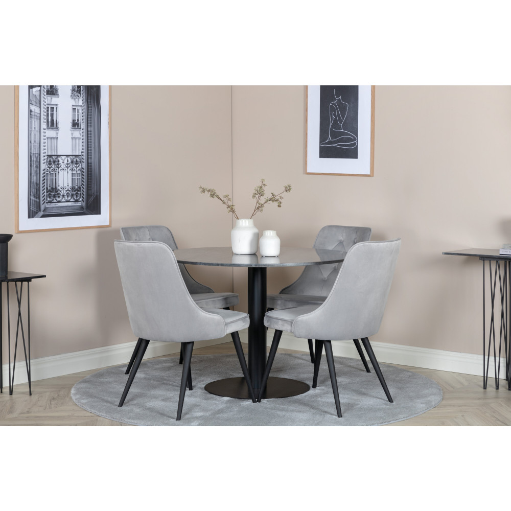 Produktbild för Estelle Matbord med Velvet Deluxe Stolarna