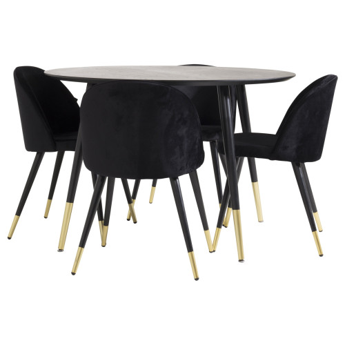 Venture Home Dipp Matbord med Velvet Stolarna