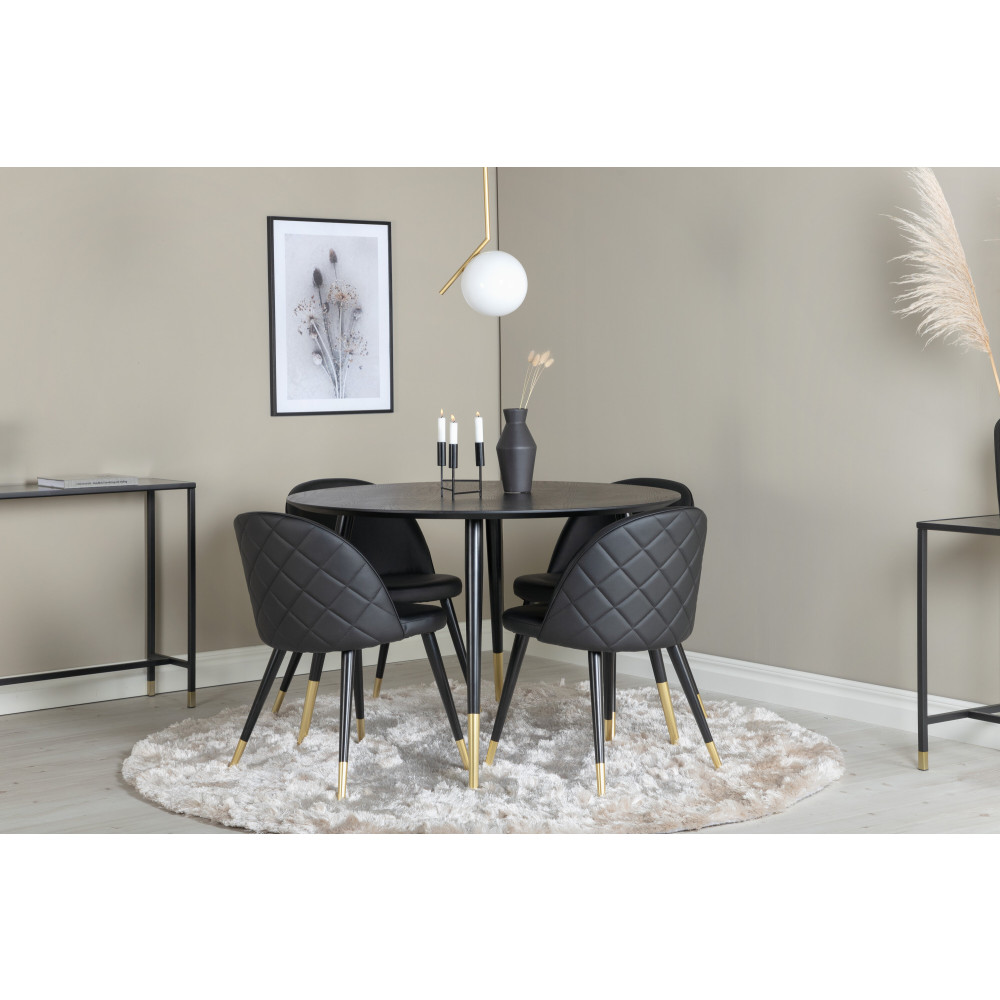 Produktbild för Dipp Matbord med Velvet Stolarna
