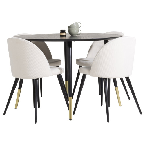 Venture Home Dipp Matbord med Velvet Stolarna