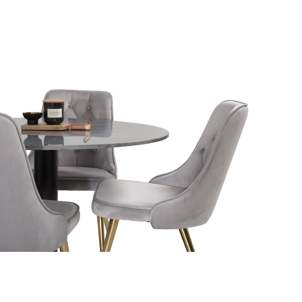 Produktbild för Estelle Matbord med Velvet Deluxe Stolarna
