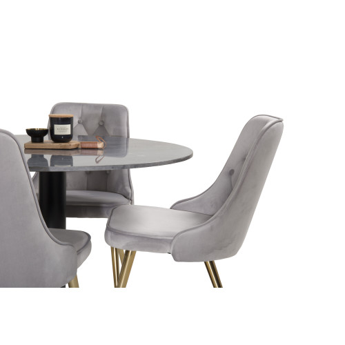 Venture Home Estelle Matbord med Velvet Deluxe Stolarna