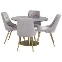 Produktbild för Estelle Matbord med Velvet Deluxe Stolarna