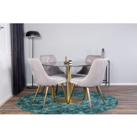 Produktbild för Estelle Matbord med Velvet Deluxe Stolarna