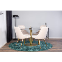 Produktbild för Estelle Matbord med Velvet Deluxe Stolarna