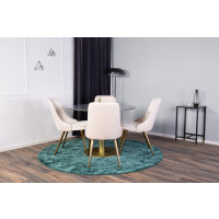 Produktbild för Estelle Matbord med Velvet Deluxe Stolarna