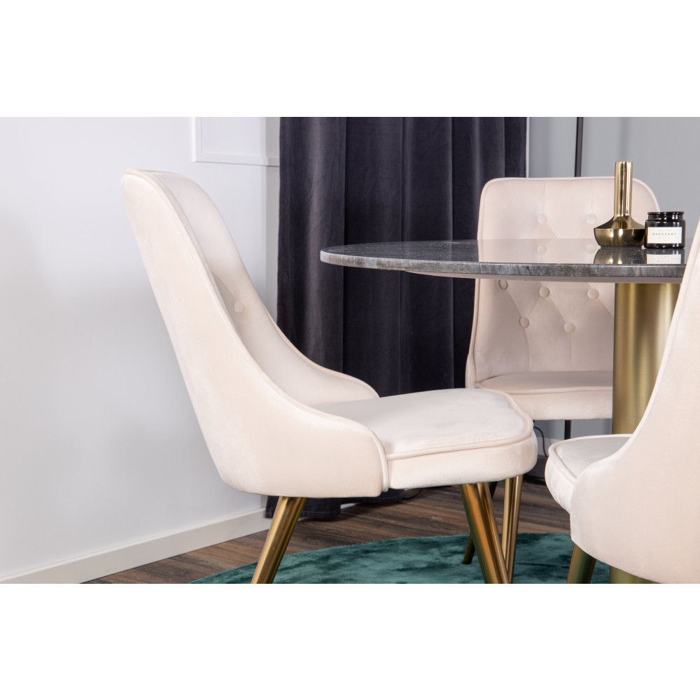 Produktbild för Estelle Matbord med Velvet Deluxe Stolarna