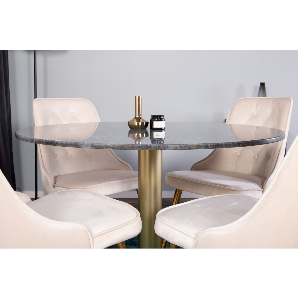 Produktbild för Estelle Matbord med Velvet Deluxe Stolarna