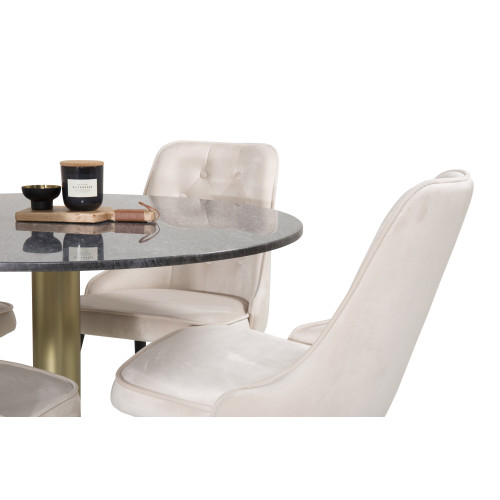 Venture Home Estelle Matbord med Velvet Deluxe Stolarna
