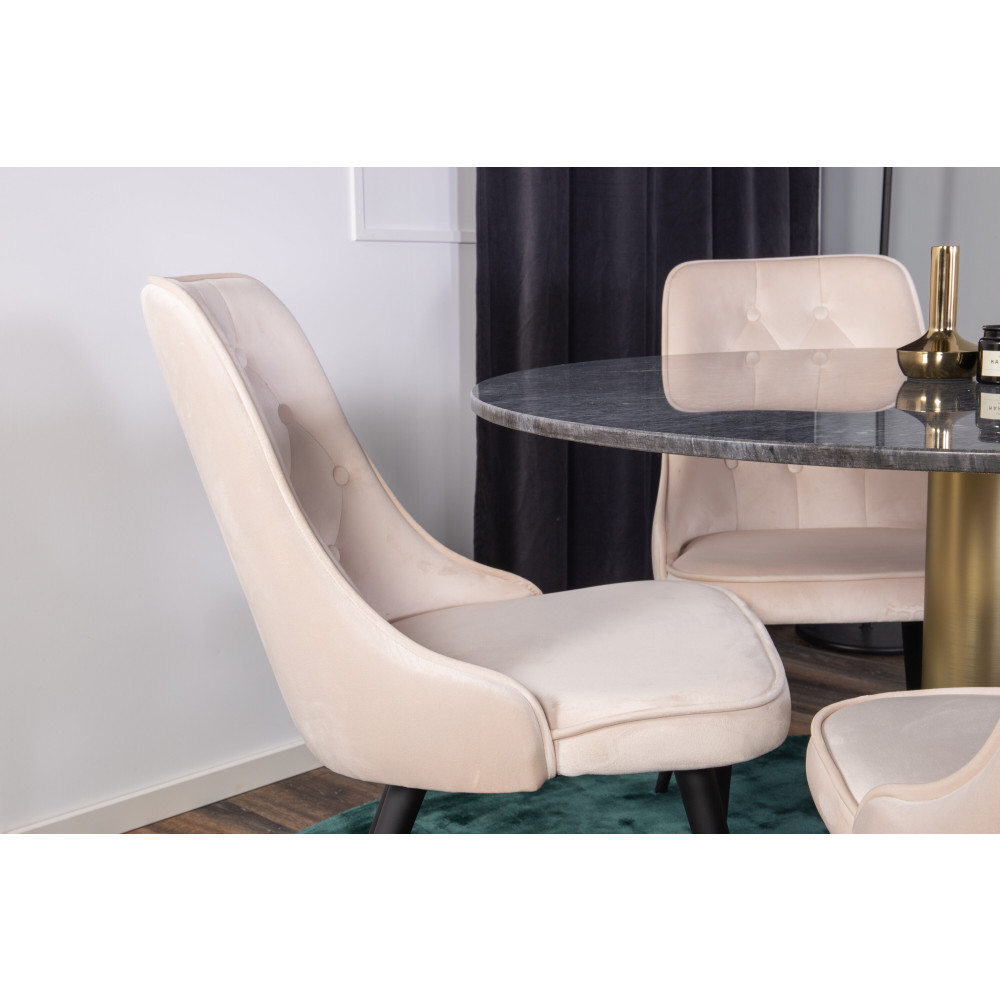 Produktbild för Estelle Matbord med Velvet Deluxe Stolarna