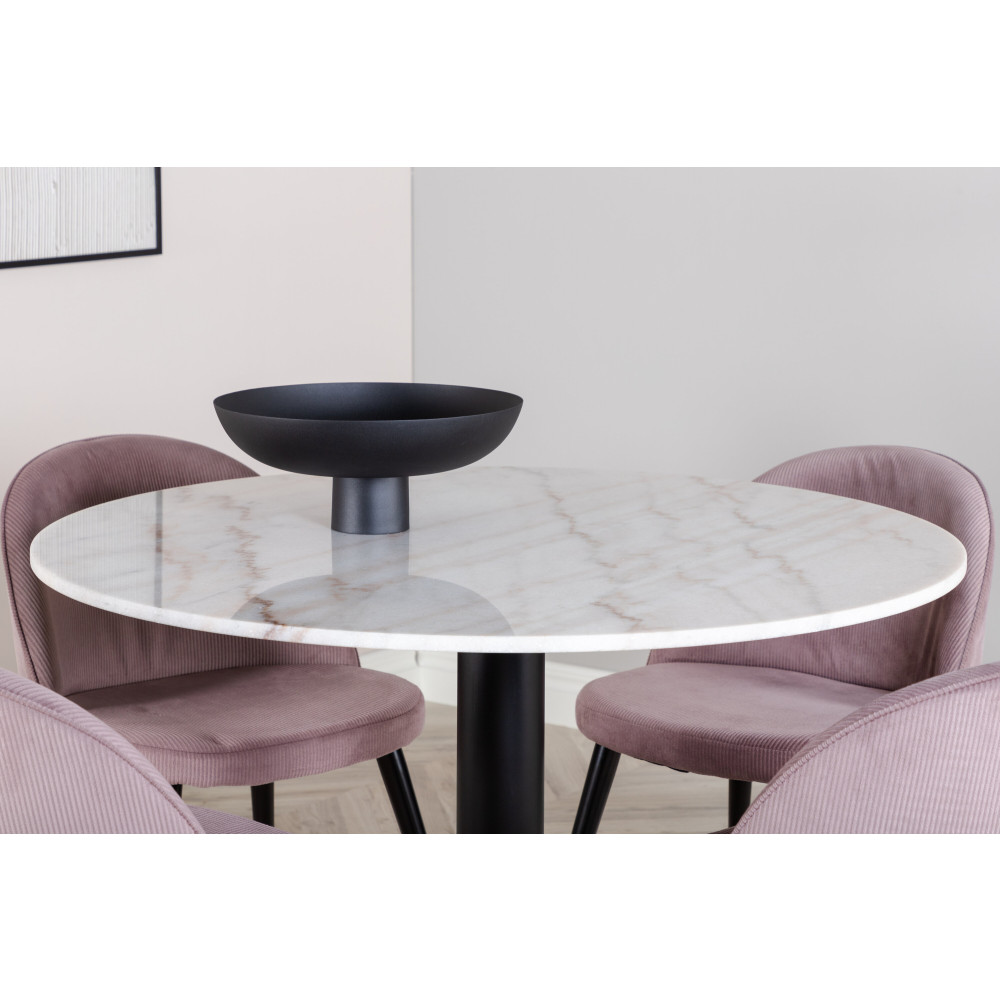 Produktbild för Estelle Matbord med Velvet Stolarna