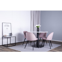 Produktbild för Estelle Matbord med Velvet Stolarna