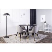 Produktbild för Dipp Matbord med Velvet Stolarna