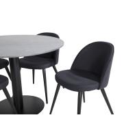 Produktbild för Estelle Matbord med Velvet Stolarna