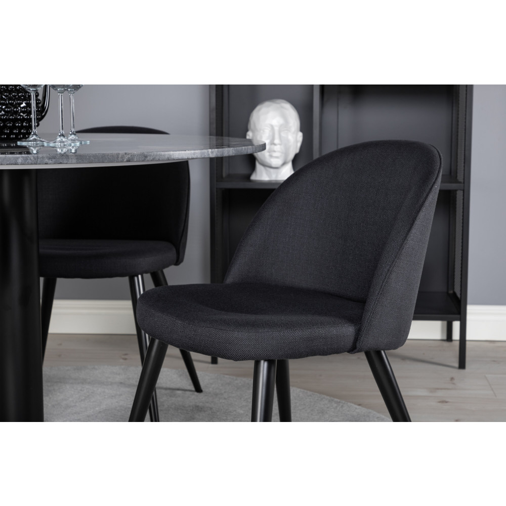 Produktbild för Estelle Matbord med Velvet Stolarna