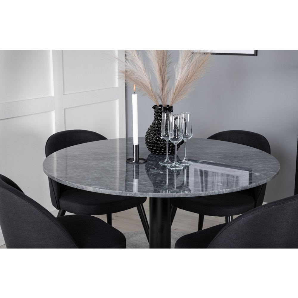 Produktbild för Estelle Matbord med Velvet Stolarna