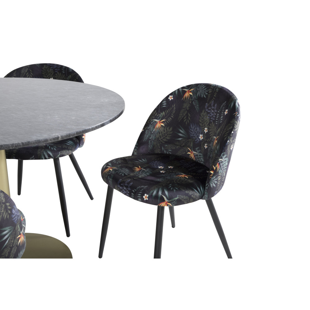 Produktbild för Estelle Matbord med Velvet Stolarna