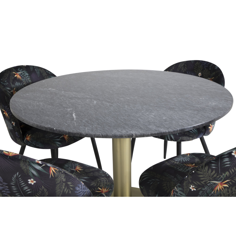 Produktbild för Estelle Matbord med Velvet Stolarna