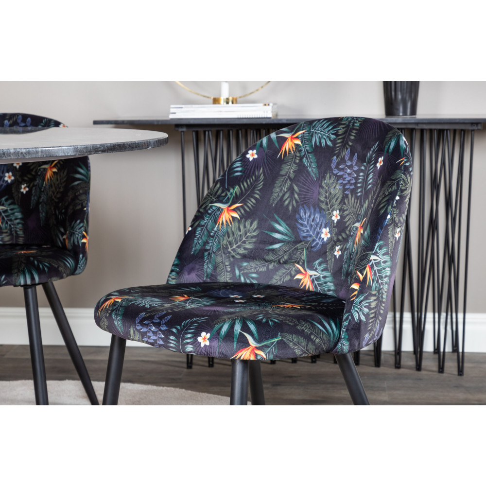 Produktbild för Estelle Matbord med Velvet Stolarna
