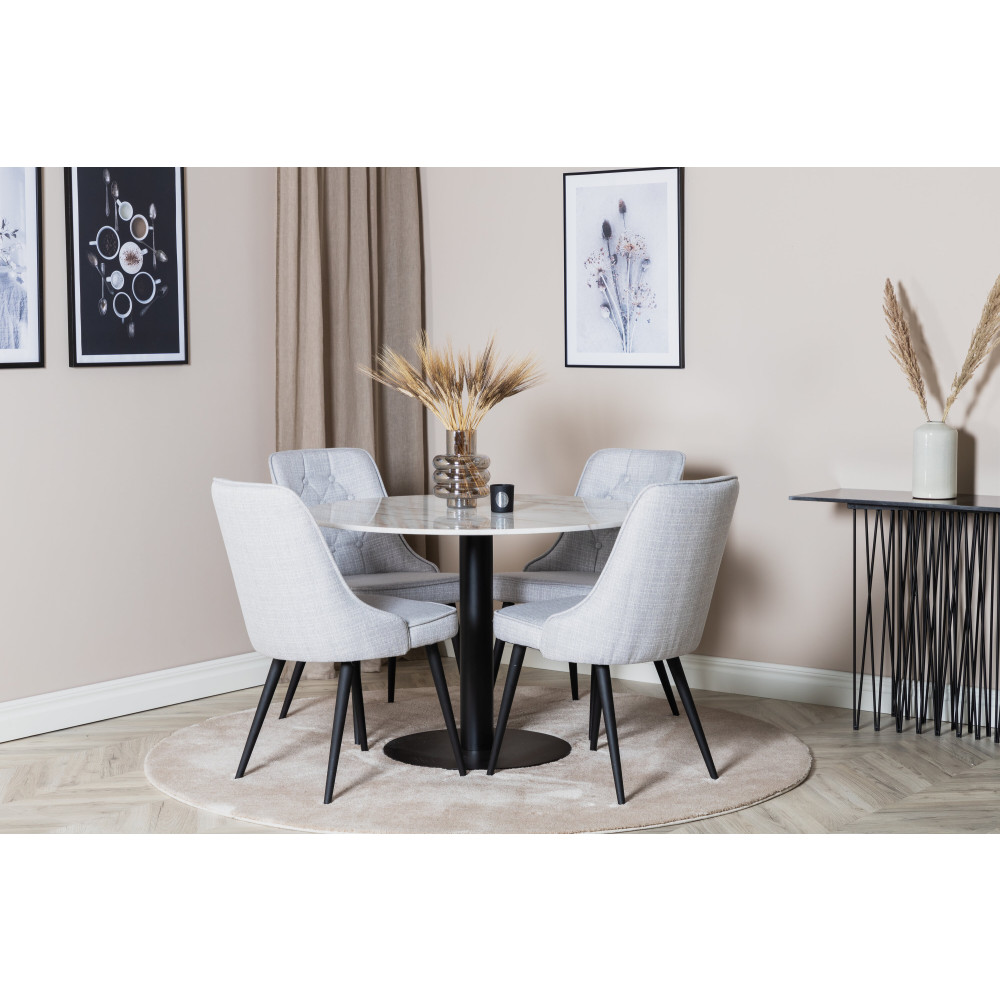 Produktbild för Estelle Matbord med Velvet Deluxe Stolarna