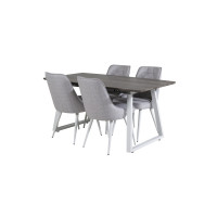 Produktbild för Inca Matbord med Velvet Deluxe Stolarna