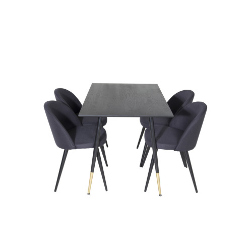 Venture Home Dipp Matbord med Velvet Stolarna