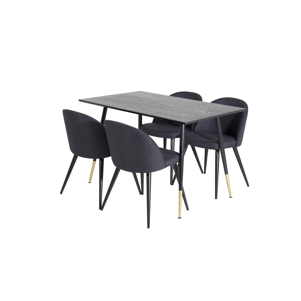 Produktbild för Dipp Matbord med Velvet Stolarna