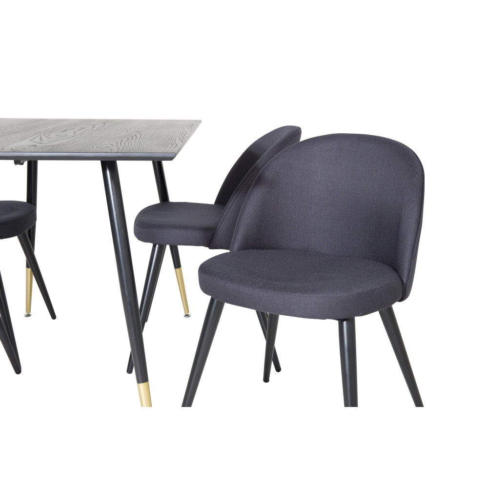 Produktbild för Dipp Matbord med Velvet Stolarna