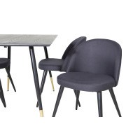 Produktbild för Dipp Matbord med Velvet Stolarna