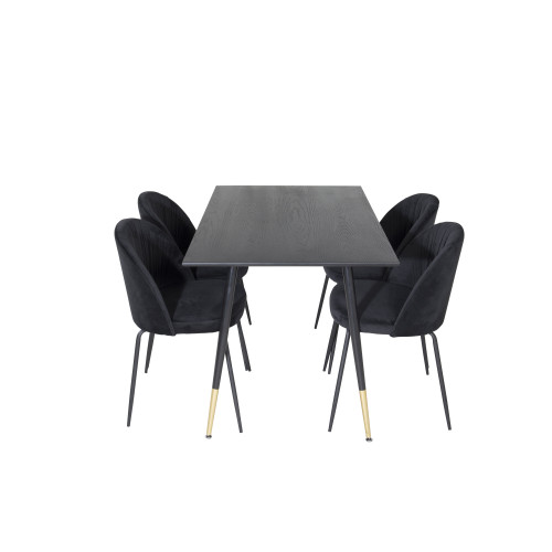 Venture Home Dipp Matbord med Wrinkles Stolarna