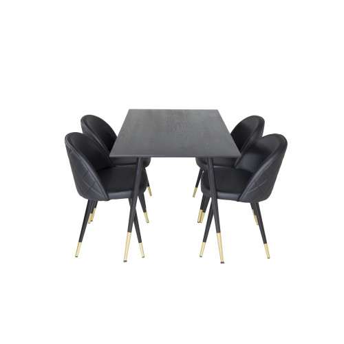 Venture Home Dipp Matbord med Velvet Stolarna