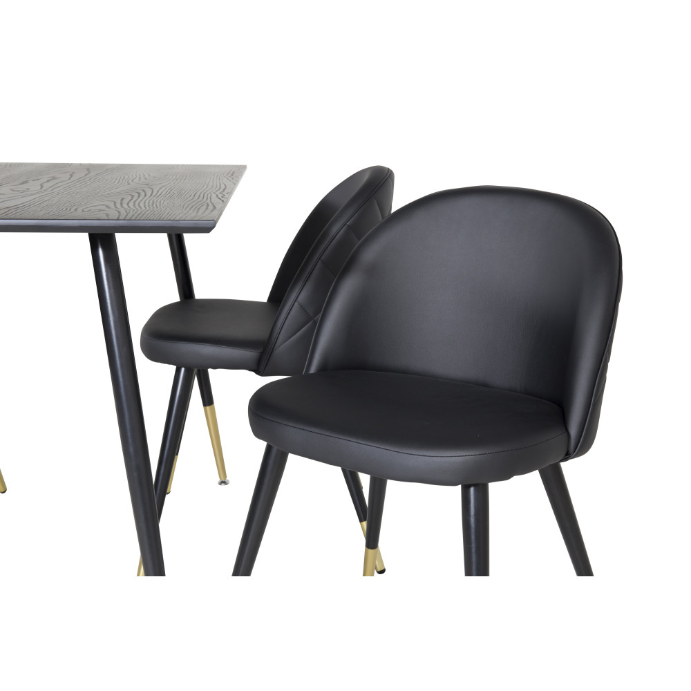 Produktbild för Dipp Matbord med Velvet Stolarna
