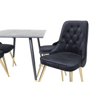 Produktbild för Dipp Matbord med Velvet Deluxe Stolarna