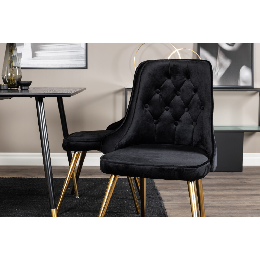 Produktbild för Dipp Matbord med Velvet Deluxe Stolarna