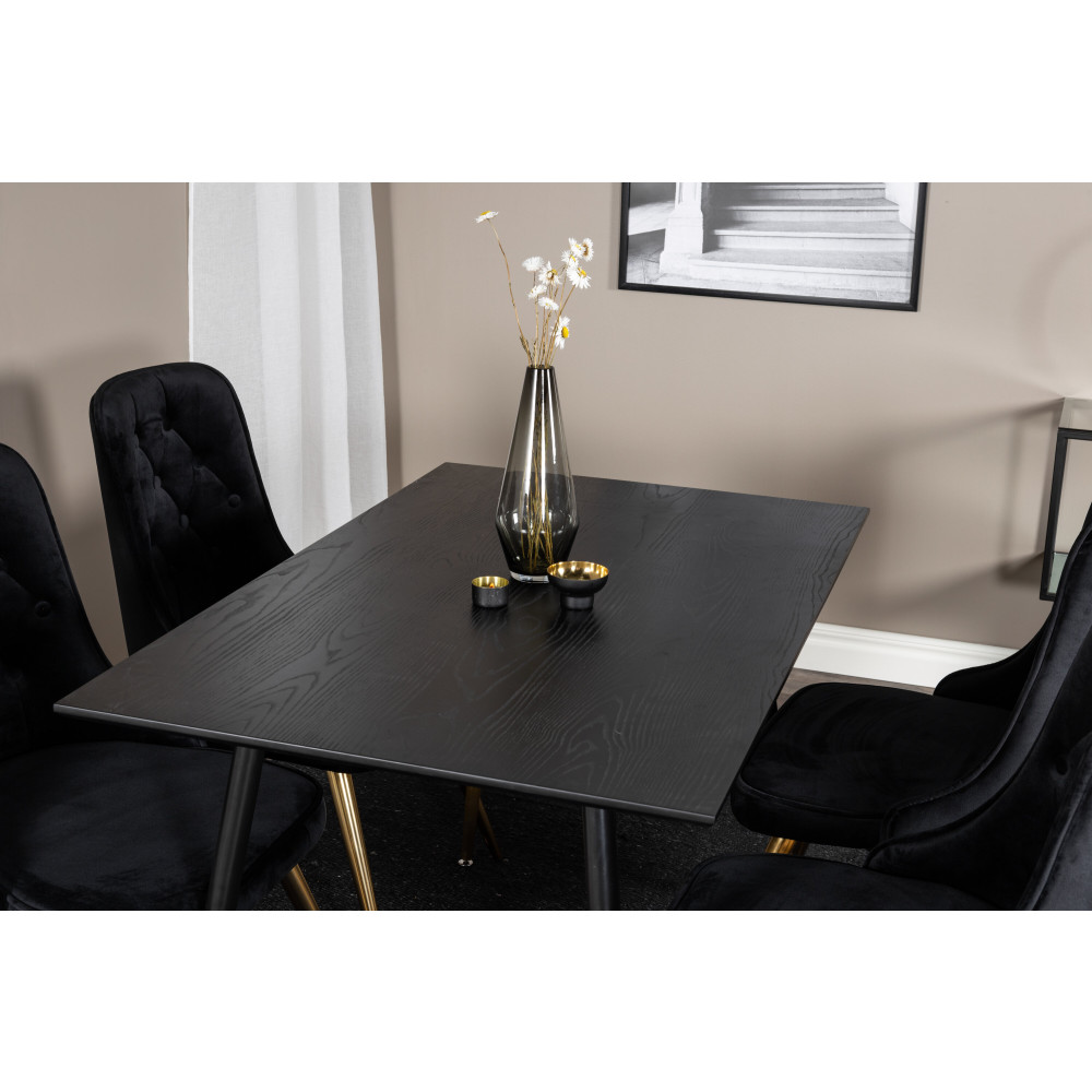 Produktbild för Dipp Matbord med Velvet Deluxe Stolarna