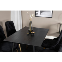 Produktbild för Dipp Matbord med Velvet Deluxe Stolarna